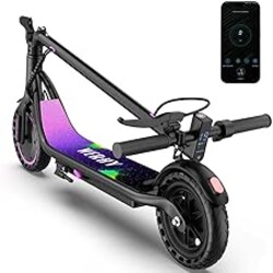 WERHY Electric Scooter, 500/300W Powerful Motor, 22/19 MPH Max Speed, 28-15 Miles Range, Lightweight Foldable Kick Scooter with Dual Braking Systems, Smart APP