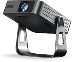 【Officially-Licensed APP & Native 1080P】 Thinnest 1.81" Smart Mini Projector with WiFi and Bluetooth, Auto Focus & Keystone Portable Outdoor Projector, VOPLLS 4K Support Home Movie Projector