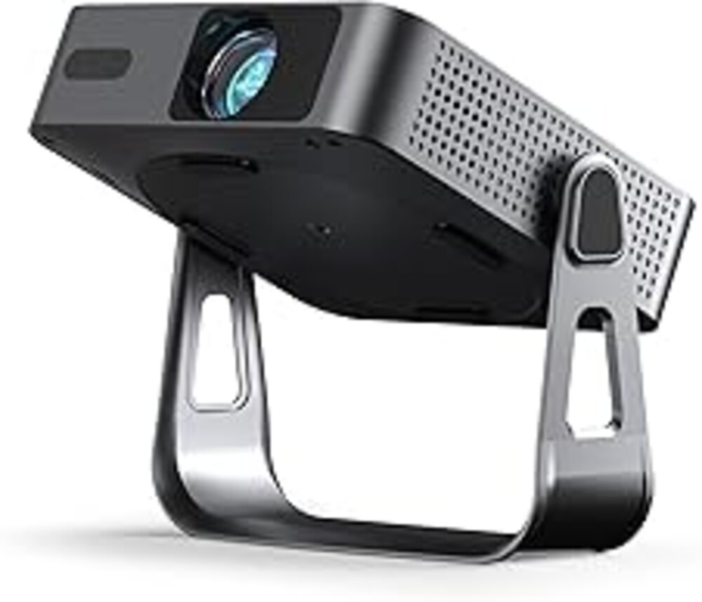 【Officially-Licensed APP & Native 1080P】 Thinnest 1.81" Smart Mini Projector with WiFi and Bluetooth, Auto Focus & Keystone Portable Outdoor Projector, VOPLLS 4K Support Home Movie Projector