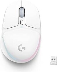 Logitech G705 Wireless Gaming Mouse, Customizable LIGHTSYNC RGB Lighting, Lightspeed Wireless, Bluetooth Connectivity, Lightweight, PC/Mac/Laptop - White Mist
