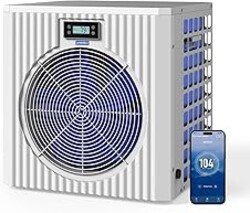 WARMBLU H5 Swimming Pool Heat Pump 18,000BTU 5,000 Gal High Efficiency COP4.1 Energy Save 45% Above Smart WiFi Control 110V