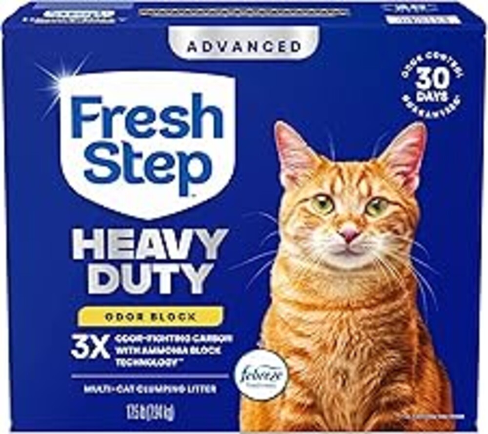 Fresh Step Heavy Duty Odor Block Advanced Multi Cat Clumping Litter with Febreze, 17.5 lb (Package May Vary)