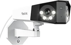 REOLINK 4K PoE Security Camera System, Home Outdoor IP Camera in 180 Degree Viewing Angle, Human/Vehicle/Pet Detection, Color Night Vision, Two Way Talk, Up to 512GB microSD Card, Duo 2 PoE