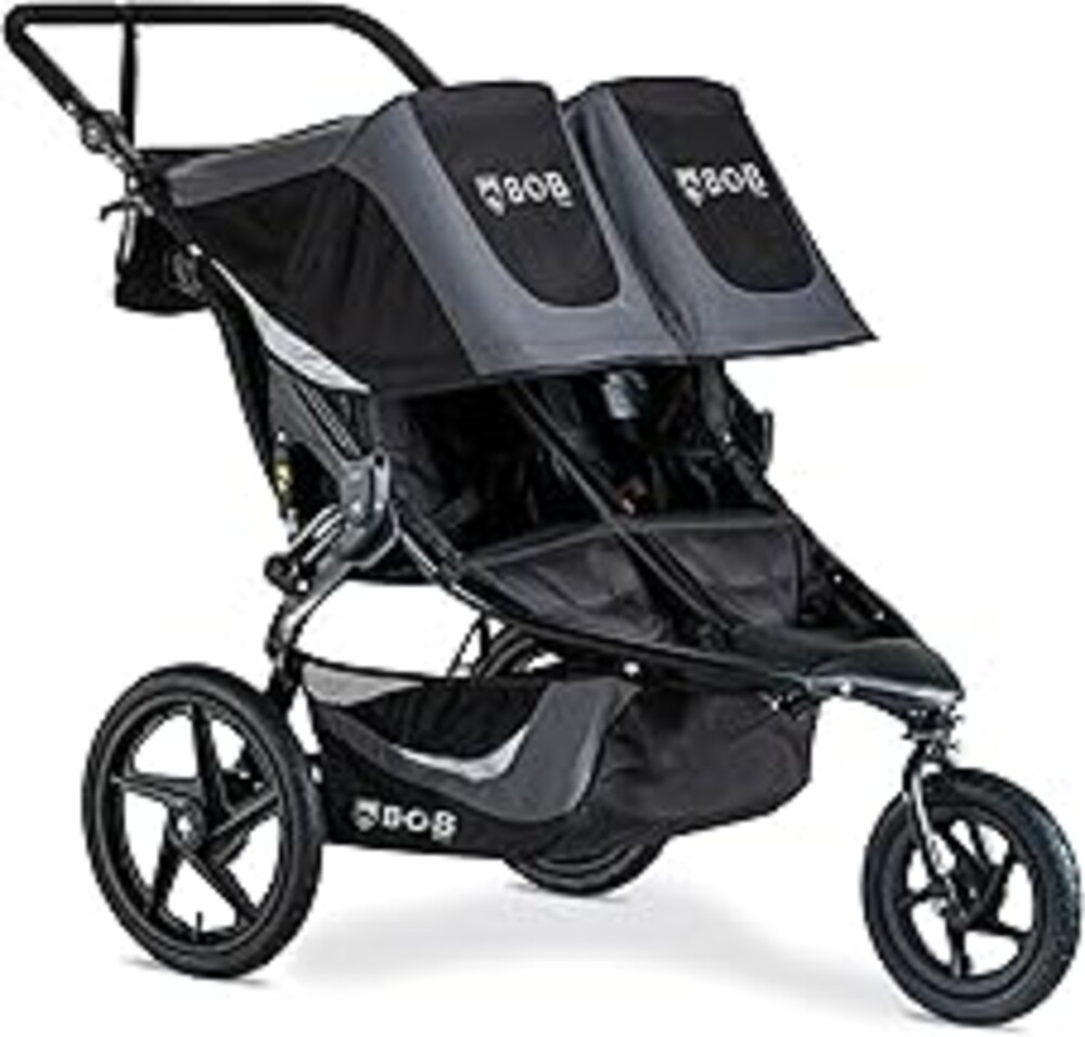 BOB Gear Revolution Flex 3.0 Duallie Jogging Stroller, Double Stroller, Graphite Black