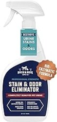 Rocco & Roxie Supply Co. Stain & Strong Odor Eliminator, Enzyme Cleaner, Pet Odor Eliminator for Home - Carpet Stain Remover for Cats & Dog Pee - Urine Destroyer - Carpet Cleaner Spray Clear, 32 Fl Oz