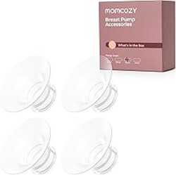 Momcozy M5| M6| M9 Original Replacement Accessories, Food-Grade Silicone & BPA Free, Original Breastfeeding Parts, Inserts 19mm, 4 Pack