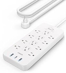 Anker Power Strip with 2100J Surge Protector, Outlet Extender, 5ft Extension Cord with Multiple Outlets, 12 AC, 2 USB A,1 USB C Port for 20W, Home Office, Dorm Room Essentials, TUV Listed