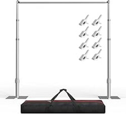 EMART 10x10ft Heavy Duty Backdrop Stand Kit, Adjustable Pipe and Drape Photo Booth Frame for Wedding, Party, Christmas, Birthday Decorations