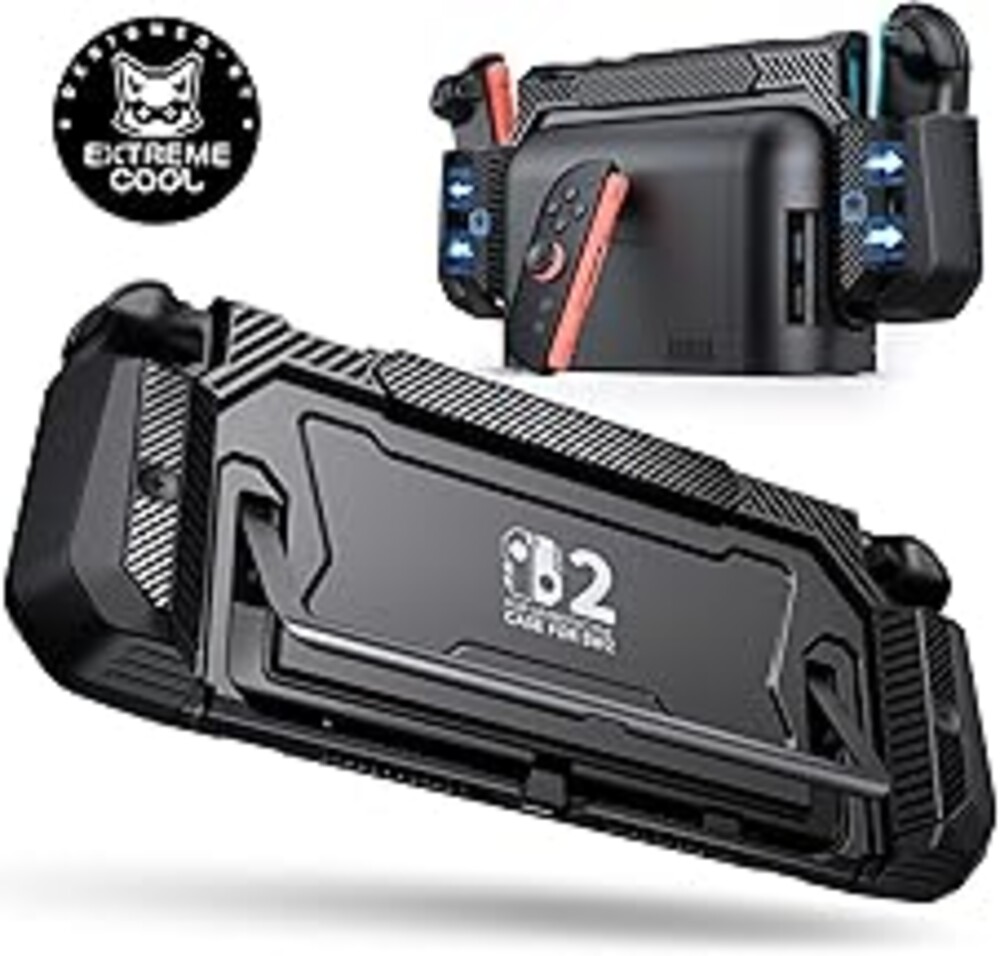 Dockable Case for Nintendo Switch 2,[Exclusive Pop-up Joy-Con Quick Release][Military-Grade Protection][Stand Compatible] Switch 2 Protective Case with Ergonomic Grip, Hard Shell for Switch 2 Console