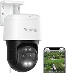 REOLINK PTZ Security Camera System 4K, IP PoE 360 Camera with Dual-Lens, Auto 6X Hybrid Zoomed Tracking, 355 Pan & 90 Tilt, Outdoor Surveillance, AI Detection, TrackMix PoE