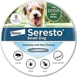 Seresto Small Dog Vet-Recommended Flea & Tick Treatment & Prevention Collar for Dogs Under 18 lbs. | 8 Months Protection