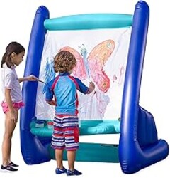 Hearthsong Inflatable Kids Art Easel, Outdoor & Indoor Paint Station, Creative Coloring, Drawing and Painting Art Easel for Kids and Toddlers, Ideal for Arts & Crafts Fun