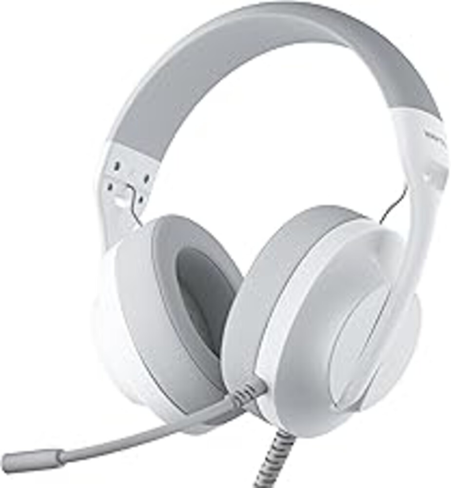 WIRWTRU S30 Gaming Headset with Microphone,198g Lightweight Design, Wired Gaming Headphones for Xbox, Xbox Series X|S, PS5, PS4, Switch, PC, Noise Cancelling Mic, Soft Earmuffs (White&Grey)