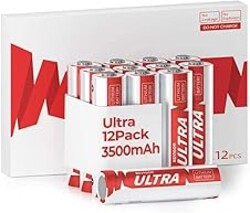 BEVIGOR AA Lithium Batteries 12Pack Ultra, 3500mAh 1.5V Double A Lithium Battery, Longer Lasting AA Batteries for Blink Smart Lock Deadbolt, Alarm System, High-Tech Devices,【Non-Rechargeable】