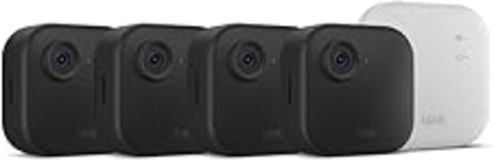 Blink Outdoor 4 XR – two-year battery wireless camera with 4x security coverage, 1000 ft open-air range or 400 ft with typical use — 4 camera system.