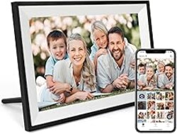Digital Picture Frame 10.1 Inch WiFi Digital Photo Frame IPS HD Touch Screen Smart Cloud Photo Frame with 32GB Storage, Auto-Rotate, Easy Setup to Share Photos or Videos Remotely via AiMOR APP (Black)