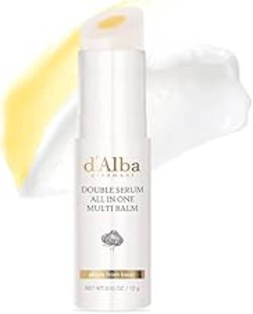 d'alba Piedmont White Truffle Double Serum All-in-one Multi Balm, Stick Balm, Vegan Skincare with Vitamin C and Vegan Collagen, 3-in-1 Anti Wrinkle, Eye Treatment, Dark Spot Remover
