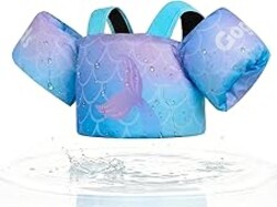 Gogokids Toddler Swim Vest for Kids 24-66 lbs, Swimming Pool Floats Vest[CPC Certified & Adjustable Fit] Toddler Arm Floaties Swim Jacket Water Wings for Beach Puddle Pool Jumper Boys Girls 1-6 Years