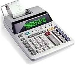 Sharp EL-1801V Ink Printing Calculator, 12-Digit LCD, AC Powered, Off-White, Ideal for Business & Office Use, Easy-to-Read Display & Durable Design