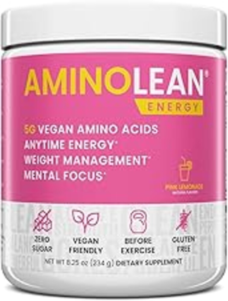 RSP NUTRITION AminoLean Pre Workout Powder, Amino Energy & Weight Management with Vegan BCAA Amino Acids, Natural Caffeine, Preworkout Boost for Men & Women, 30 Serv, Pink Lemonade…