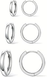 3Pairs Gold Hoop Earrings Set for Women Trendy Chunky Huggie Dainty Earring Jewelry for Women Teens