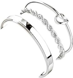 925 Sterling Silver Bracelets for Women Stack, Trendy Tennis Bangle Cuff Jewelry Set 14K Gold Plated, Adjustable Bracelet Set for Wrist Essentials, Women Fashion Watch Band Acecessories