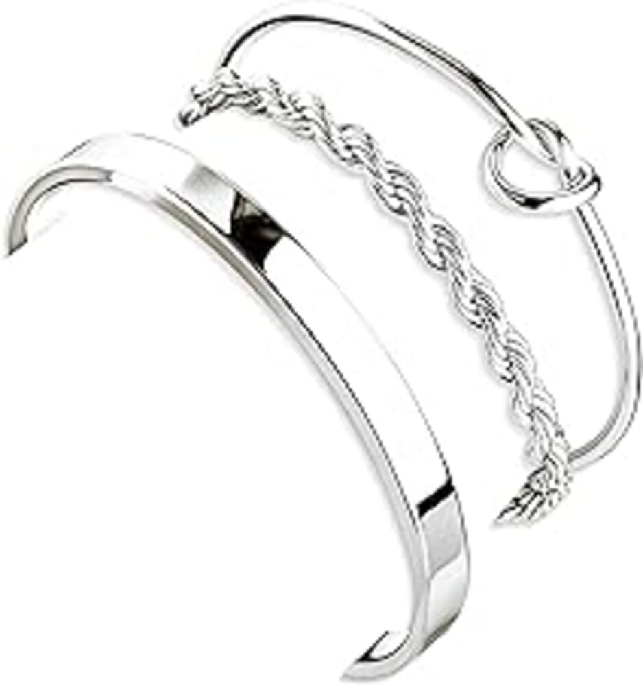 925 Sterling Silver Bracelets for Women Stack, Trendy Tennis Bangle Cuff Jewelry Set 14K Gold Plated, Adjustable Bracelet Set for Wrist Essentials, Women Fashion Watch Band Acecessories
