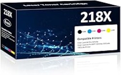218X Toner Cartridges 4 Pack High Yield 3201dw MFP 3301fdw Toner Compatible for HP 218X 218A Set for HP Color Laserjet Pro 3201dw MFP 3301fdw 3301sdw 3301cdw Printer(Black/Cyan/Yellow/Magenta)