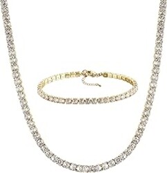 Tewiky Layered Necklaces for Women Non Tarnish- Chunky 14k Gold Plated Herringbone/Snake/Rope/Box/Cuban Link Chain for Women Waterproof Layering Stack Choker Necklace Trendy Dainty Tarnish Free Jewelry Set