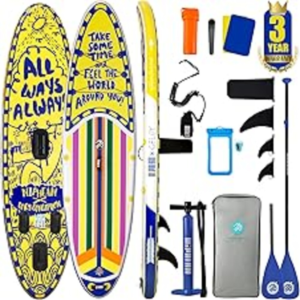 Niphean Inflatable Stand Up Paddle Board with SUP Accessories, Anti-Slip EVA Deck, 10’6’’ Inflatable Paddle Boards for Adults & Youth of All Skill Levels