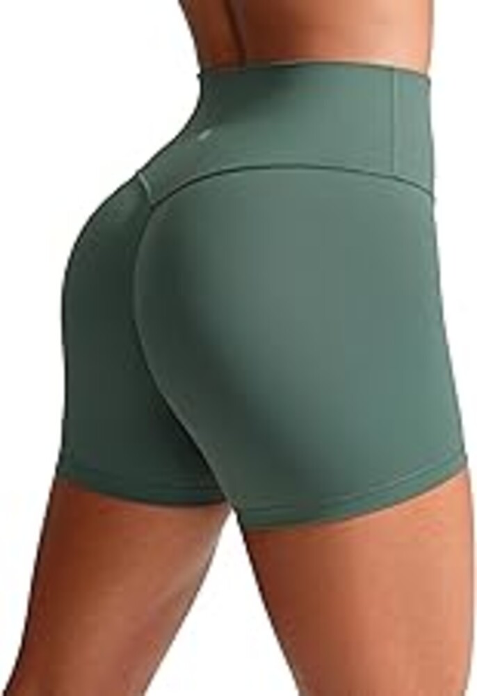 CRZ YOGA Secretsculpt Butterlift Biker Shorts 4" - No Front Seam High Waisted Womens Workout Gym Booty Scrunch Butt