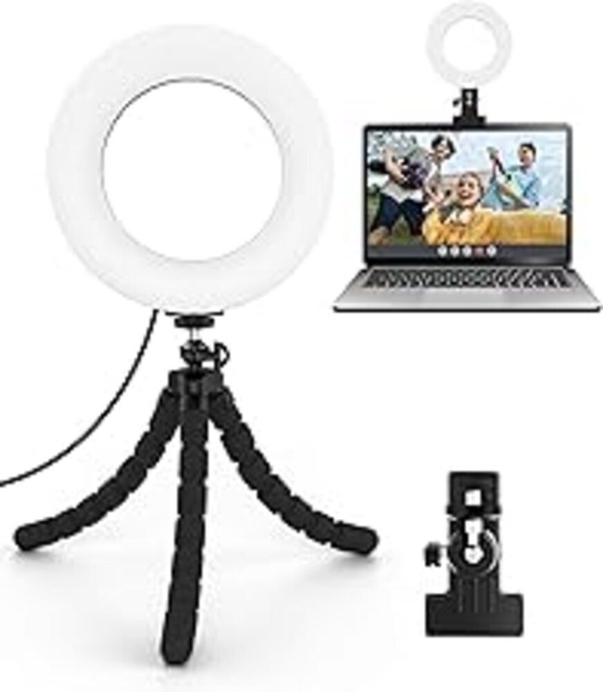 Cyezcor Video Conference Lighting Kit， Clip on Light Reading Lights， Ring Light, 360 ° Flexible Gooseneck Bed Night Light ，Computer Laptop Video Conferencing