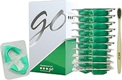 Opalescence GO 15 Teeth Whitening Trays Bundle - Hydrogen Peroxide - 5194-T | Gel Prefilled Trays - Includes 2Chill Toothbrush Made by Ultradent Products USA. Teeth Whitening Kit -Mint - (10 Treatments)