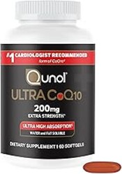 Qunol CoQ10 200mg Softgels, Ultra CoQ10 - Ultra High Absorption Coenzyme Q10 Supplements - Antioxidant Supplement for Vascular and Heart Health & Energy Production - 2 Month Supply - 60 Count
