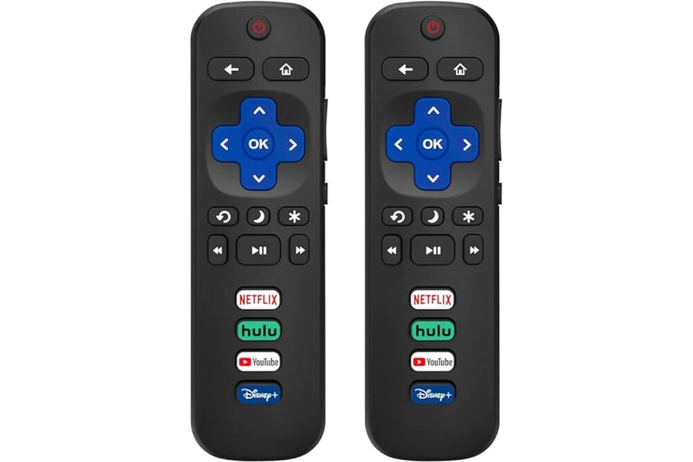 (Pack of 2) Replacement Remote Control Only for Roku TV, Compatible for TCL Roku/Hisense Roku/Onn Roku/Sharp Roku/Element Rok