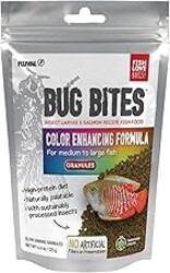 Fluval Bug Bites Color Enhancing Fish Food for Tropical Fish, Granules for Medium to Large Sized Fish, 4.4 oz.