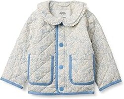 Amazon Essentials x Sofia Grainge Toddler and Baby Girls' Midweight Quilted Field Jacket with Ruffle