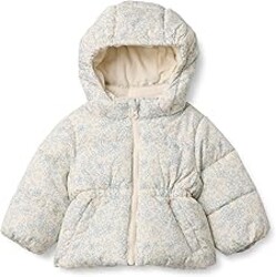 Amazon Essentials x Sofia Grainge Girls' Water-Repellent Hooded Puffer Jacket