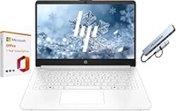 HP 14" Business Laptop, 1-Year Office 365 with Copilot AI, 16GB RAM 576GB Storage (64GB SSD+512GB SD Card), Dual-Core Intel Processor, Windows 11, PLUSERA 8-in-1 Hub Included, Snowflake White
