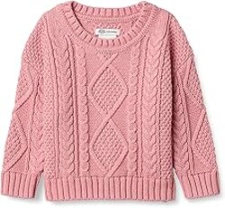 Amazon Essentials x Sofia Grainge Babies, Toddlers and Boys' Cable Crewneck Sweater