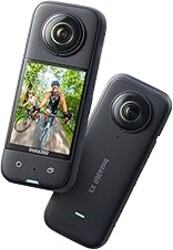 Insta360 X3-360 Action Camera with 5.7K 360 Active HDR Video, 4K Single-Lens Camera, Waterproof, FlowState Stabilization, 2.29" Touchscreen, AI Editing, for Motorcycle, Wintersports and Vlogging