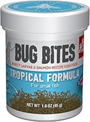 Fluval Bug Bites Tropical Fish Food, Small Granules for Small to Medium Sized Fish, 1.6 oz., A6577