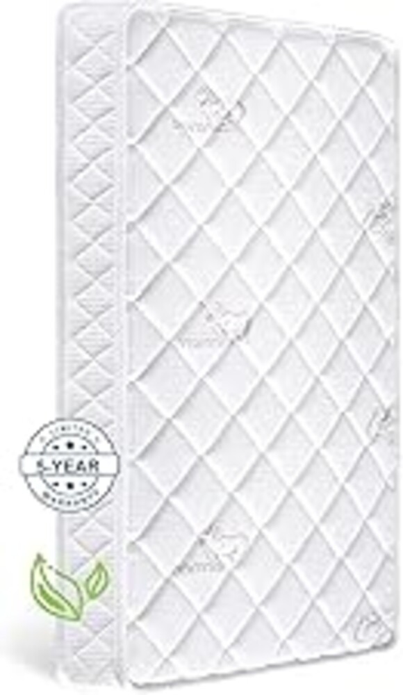 Letmxiu Premium Crib & Toddler Mattress,100% Knitted Fabric, Premium Fleece Surface-Hypoallergenic, 5" Thick Firm Soft Crib Mattress, Non-Toxic - Fits Standard Cribs & Toddler Beds