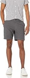 Amazon Essentials Men's Slim-Fit 7" Lightweight Comfort Stretch Oxford Shorts with Tapered Leg