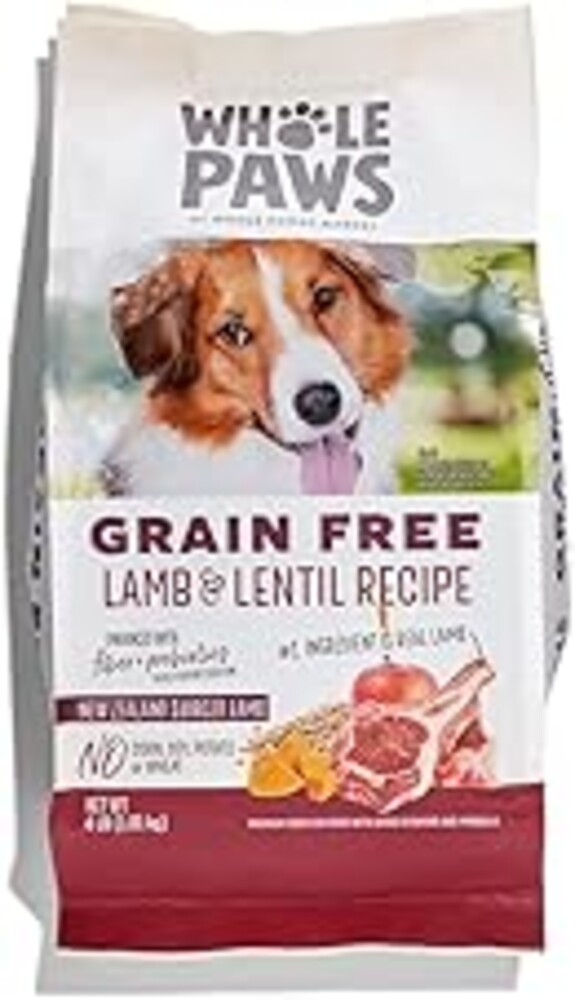 Whole Paws, Whole Paws, Dog Grain Free Lamb with Lentils Recipe, 64 Ounce