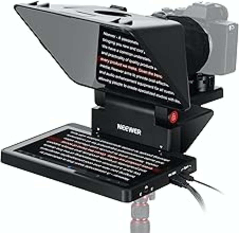 NEEWER 2 in 1 Teleprompter 11 Inch with Monitor for Windows MacOS, Supports Screen Mirroring, Portable Prompter for Camera Mobile Phone Webcam for YouTube Twitch Live Streaming Conference, X11