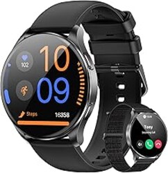 Blackview Smart Watch for Women Men (Make/Answer Calls),1.43''AMOLED Touchscreen Fitness Tracker with 100+ Sports Modes, Heart Rate/SpO2/Sleep Monitor/2 Straps, Smartwatch for iPhone & Android