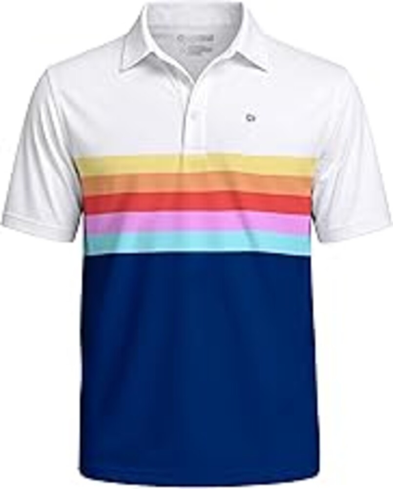Tipsy Elves Men's Performance Golf Shirt - 4-Way Stretch, Quick Dry, Athletic Cut - Golf Polo