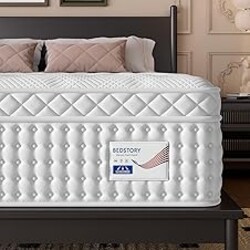 BedStory 14 Inch Medium Firm Queen Mattress, Luxury Hybrid Mattress in a Box for Zoned Pressure and Back Pain Relief, Signature Collection Deep Sleep Mattresses, 10 Years Warranty, 365 Nights Trial