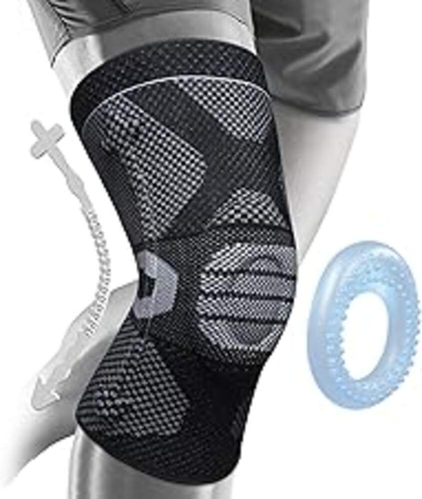 NEENCA Professional Knee Brace for Pain Relief, Medical Knee Compression Sleeve, Knee Support with Horizontal Knit Tech for Meniscus Tear, ACL, Arthritis, Joint Pain, Runner, Workout